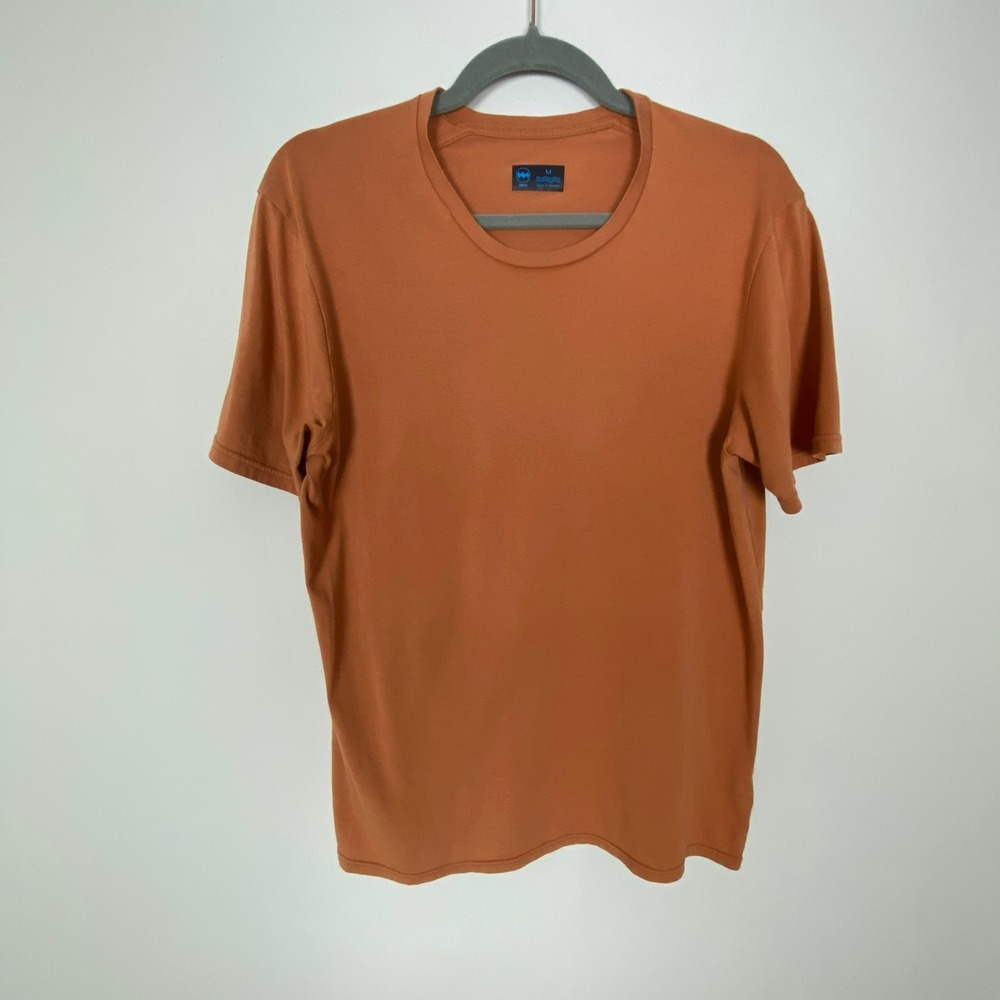Janji T-Shirt Mens Medium Supima Cotton Blend Orange Short Sleeve Running Active